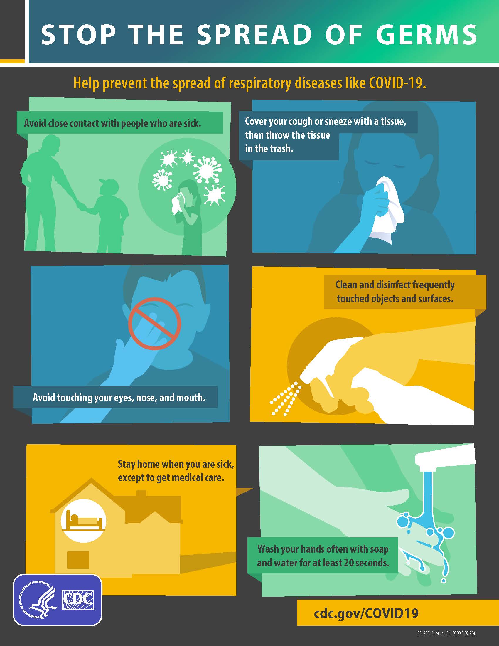 CDC Stop Spread of Germs